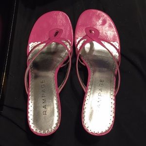 Fuschia Rampage dressy flip flops